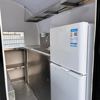 Remorque alimentaire mobile entièrement équipée pour la vente de hot-dogs, barbecues, services rapides de restauration de rue et café