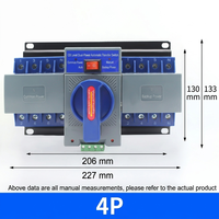 Saklar Transfer Otomatis ATS Mini CB Grade Dual Power 63A 2P 3P 4P 6 KA IP30 untuk Sistem Distribusi Daya Cadangan Generator