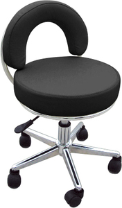 Chaise de salon de beauté TOMSPA moderne, chaise de <span class=keywords><strong>barbier</strong></span> en cuir PVC pivotante avec base à roulettes pour salon et bureau à domicile TS-3104C - Product Image 2