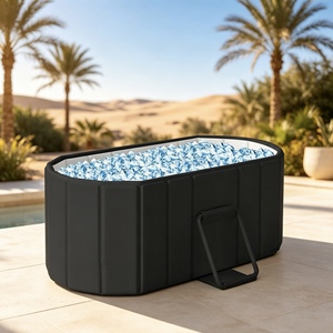 Bañera de hielo plegable y práctica para adultos, diseñada para la recuperación deportiva profesional y el ocio en patios privados. - Product Image 1
