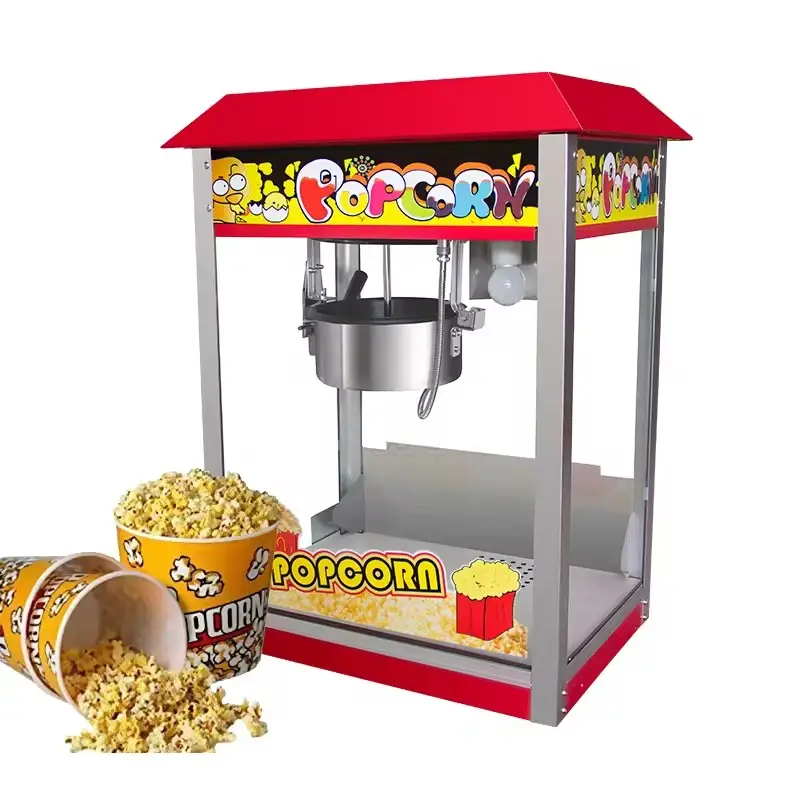 Mini pop-corn électrique commercial de machine de pop-corn d'acier inoxydable faisant la machine pour le magasin