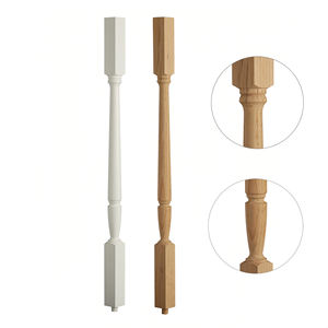 Balaustres de Madera de Álamo Modernos de Alta Calidad, Piezas para Escaleras, Columnas, Pilares, Acabado Personalizable, Ecológico - Product Image 2