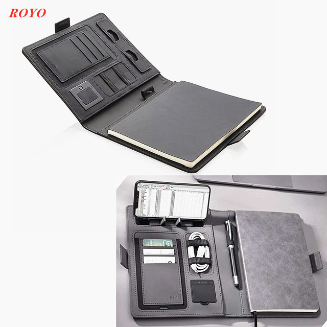 Power Bank Notebook Wireless Charger Notebook Diary with Power Bank and Usb Flash Drive Luxury Digital Notebook Custom