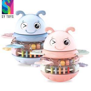 SY 3 in 1ห่วงสำหรับดนตรีเพื่อการศึกษาแบบทำมือของเล่นแก้วทัมเบลอร์รูปการ์ตูนวงแหวนซ้อนรูปกระต่ายของเล่นมีเสียงเพลงเบาๆ - Product Image 6