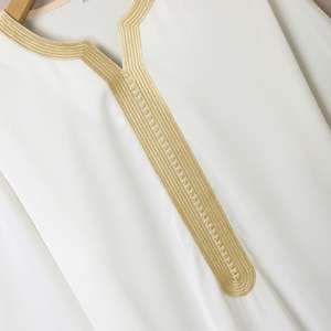 Personalización de Fábrica, Personalización de Logotipo, OEM, ODM, Abaya de Color Sólido, Túnica Musulmana Sencilla y Modesta, Abaya de Estilo Básico, Abaya Musulmana Cómoda - Product Image 4