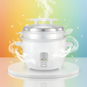 Cuisinière à riz automatique mini 400W-1300W 1.0L-3.6L, cuve blanche en forme de tambour avec revêtement antiadhésif pour usage en cuisine - Product Image 1
