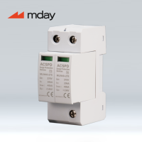 Mday MLN40 T2 Sistema Solar Industrial SPD 40kA 2P AC 275V-440V Dispositivo de Protección Contra Sobretensiones Estándar IEC 61643 Protección Contra Rayos