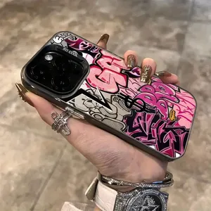 <span class=keywords><strong>Cover</strong></span> per Telefono Antiurto Opaca con Grafiche Artistiche Graffiti di Tendenza per iPhone 16, 16E, 17, 15, 14, 13, 12, 11 Pro, X, <span class=keywords><strong>XR</strong></span>, 7, 8 Plus - Vendita all'Ingrosso - Product Image 3