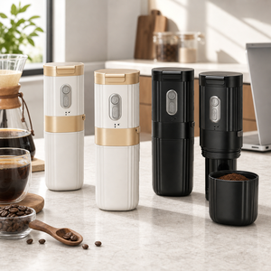 Moulin à café portable tout-en-un <span class=keywords><strong>avec</strong></span> mini-système de broyage automatique et tasse de voyage <span class=keywords><strong>isotherme</strong></span> pour une utilisation domestique et la préparation manuelle du café - Product Image 1