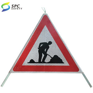 علامة تحذير سلامة تعطل حركة المرور في موقع بناء حادث طريق قابلة للطي ، خيمة لافتات - Product Image 4