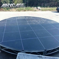2025 plate-forme de scène DJ Portable en contreplaqué antidérapant chaud de 18mm 60-100cm en aluminium pour les écrans de treillis de location