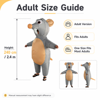 Costume gonflable de souris 2,4 m, étanche, prêt à être expédié, accessoire d'Halloween, achat en gros direct usine, fourniture pour fêtes en extérieur