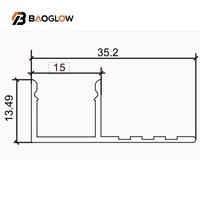 Prix usine 2025 – Profilé LED en aluminium 15x15 personnalisé pour plafonds en plaques de plâtre et gypse, idéal pour bandes LED