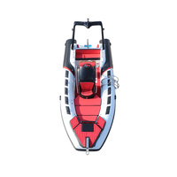 Bateau pneumatique rigide certifié CE RIB-580B, design de coque stable, coque en fibre de verre en V profond pour l'aventure en haute mer