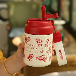 450ml New Cute Flower Girls Student Adult Portable Mini Outdoor Travel 316 Stainless Steel Vacuum <strong>Flask</strong> <strong>with</strong> <strong>Filter</strong> - Product Image 5