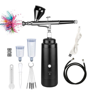 Kit de Aerógrafo de Alimentación por Gravedad, Doble Acción, Velocidad Ajustable, Alimentado por USB, Pistola de Pintura Portátil para Trabajos Artísticos con Accesorios - Product Image 3