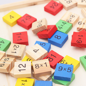 Nuovo Design in legno doppio lato stampato <span class=keywords><strong>tabella</strong></span> di moltiplicazione apprendimento giocattoli montessori bambini supporti didattici per la matematica giocattoli educativi - Product Image 3
