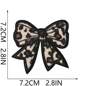 Toppe in Pelle Ricamate con Stampa Leopardata a Forma di Cuore e Stella a Cinque Punte per Borse e Abbigliamento - Vendita all'Ingrosso - Product Image 4