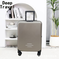 Valise trolley ABS pliable et extensible de 20 pouces, antivol, grande capacité, avec serrure douanière, nouveau style influenceur, pour les voyages d'affaires