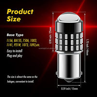 Nouvelle condition 56SMD LED clignotant ampoule 1156 3014 1141 1003 7506 3157 3156 pour les feux arrière de frein arrière RV