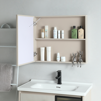 Meuble de salle de bain mural moderne au design innovant avec miroir intelligent, armoire murale en aluminium et lavabo intégré