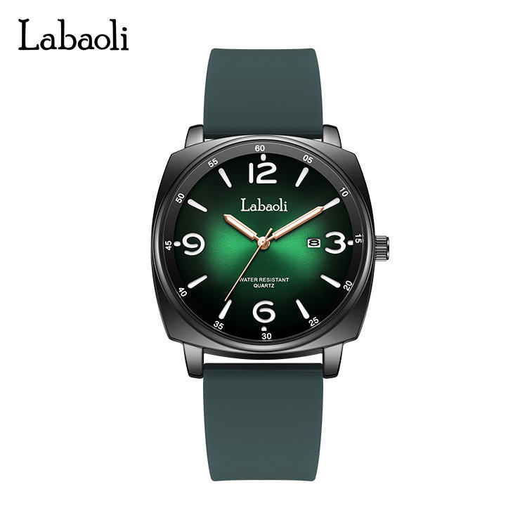 เข็มขัดใบหน้าสีเขียวเปลือกสีดำ