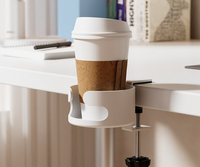 Support de tasse de bureau - Support de tasse sous le bureau anti-déversement - Support de bouteille d'eau - Rangement de tasses à café pour la maison, le bureau et l'école