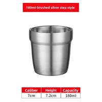 Tasse à eau de style européen en acier inoxydable 304, tasse à café double paroi pour eau, bière, thé