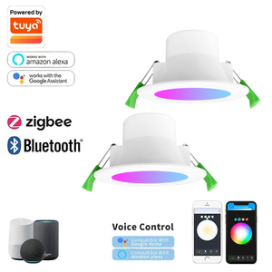 Moderna Lámpara LED de Techo de 10W con wifi, zigbee, aluminio, compatible con <span class=keywords><strong>Alexa</strong></span>, 90mm, tricolor, inteligente, con control Tuya para el hogar. - Product Image 2