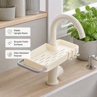Étagère de rangement pour savon, conçue pour robinet, avec design évidé pour un drainage rapide