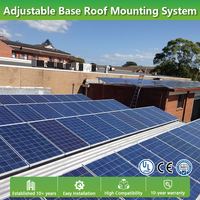 Système de montage solaire en aluminium anodisé en gros avec base réglable pour l'installation de panneaux solaires sur toiture