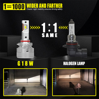 G-VIEW G18W 9005 9006 Kit de phare LED 130W 30000lm avec 7035 Kit de conversion haute luminosité à puce pour véhicules automobiles