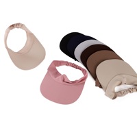Topi Bisbol Wanita Warna Solid dengan Pinggiran Lebar dan Bagian Atas Terbuka, Kasual untuk Pemakaian Sehari-hari, Mode Musim Panas, Baru, Minimalis, Serbaguna, Topi Visor untuk Aktivitas Luar Ruangan.