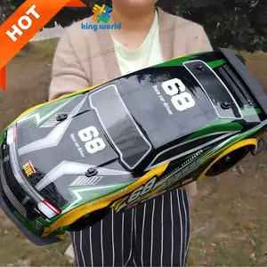 Body Shell 1/10 mobil reli olahraga anak Drilf 20Km Mini Drift kontrol Radio mainan listrik hobi cahaya kereta chenille Rc kecepatan mobil