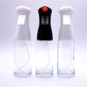 Custom Empty Luxury Clear Glass Spray Oil Bottle For Cooking 200ml