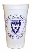 Tasse de stade lisse en plastique jetable 10oz 16oz 22oz 32oz Tailles Logo personnalisé pour les occasions de fête