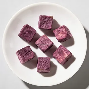 Dés de <span class=keywords><strong>patate</strong></span> douce violette lyophilisés à faible MOQ, naturels, sans sucre, granulés de <span class=keywords><strong>patate</strong></span> douce violette FD pour additif alimentaire - Product Image 1