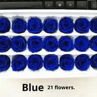 Roos Eeuwige Bloem 3-5cm B-kwaliteit Vrouwendag Cadeaubox 24 Bloemen/Doos China Gedroogde Bloem Ge conserveerde Bloem DIY Handgemaakt