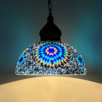 Luminaire suspendu LED classique de luxe de style turc pour restaurant, café, bar occidental, hôtel, décoration élégante, luminaire en verre