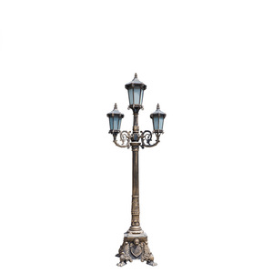 Lampadaire de jardin extérieur en fer avec abat-jour en verre LED, lumière blanc chaud 2700K, IP66, non-démontable, AC 220V, capteur de mouvement, alimenté par énergie solaire, 10 ans de garantie - Product Image 6