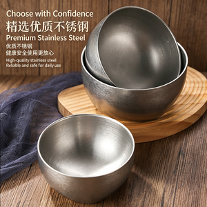 Grand saladier commercial en acier inoxydable à double paroi, modèle Golden Hat, pour salades et barbecue - Product Image 6