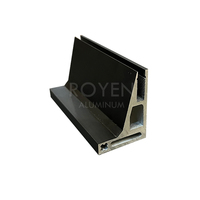 Nouveau style de porte, porte simple, profilés de cadre en aluminium doré laiton avec charnière à fermeture douce à 180 degrés