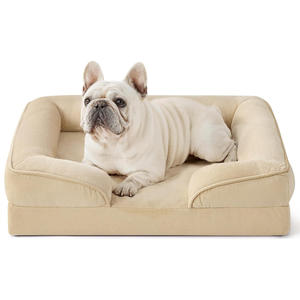 High Quality Customized All-Season Square Pet <b>Bed</b> Breathable Warm Faux Fur Material with Printed Pattern for Pets - Product Image 6