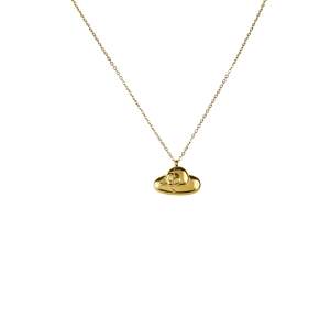 Fashion Pendant Necklace 316L Stainless Steel PVD Gold Plating Sustainable Resistant <b>Hat</b> Charm - Product Image 1