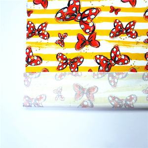 Tissu sergé imprimé personnalisé en coton peigné 100 % écologique à séchage rapide, motif mignon mangue, pour chemises et robes de filles et de garçons - Product Image 2