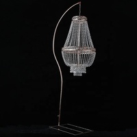 Centre de table en cristal doré moderne fait main de 170 cm de haut pour bougies votives, idéal pour mariages et Pâques, décoration événementielle