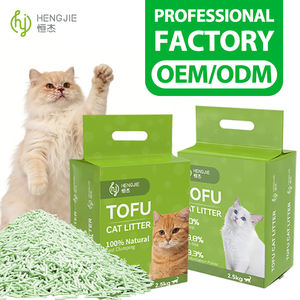 Arena para Gatos Aglomerante de Tofu Biodegradable, Libre de Polvo, con la Mejor Sensación al Pie, Venta al por Mayor de Hengjie Supplier - Product Image 1