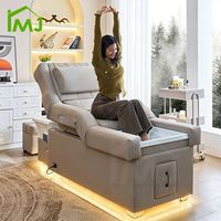 Fauteuil de luxe professionnel pour salon de coiffure et pédicure, avec fonction lavage de cheveux, lit de spa capillaire japonais et fonction de rehaussement dorsal