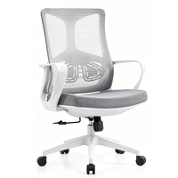 Chaise de bureau pivotante réglable à accoudoirs fixes, vente directe d'usine, chaise en maille confortable et économique, chaise d'ordinateur