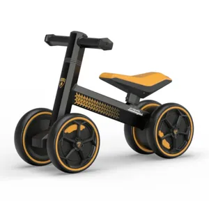 Bicicleta de equilibrio para niños, 4 ruedas, diseño Popular, sin Pedal, de aleación, juguetes para bebés, vehículo, monopatín, 2023